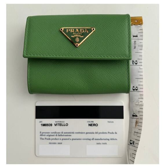 NWT! PRADA Authentic Saffiano Small Double Sided Fold Wallet - Picture 7 of 8